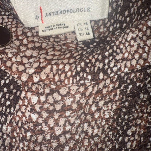 Anthropologie Black and Tan Patterned Wide-Leg Pants - Picture 2 of 4